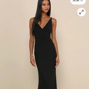 Lulus Black Floor Length Dress